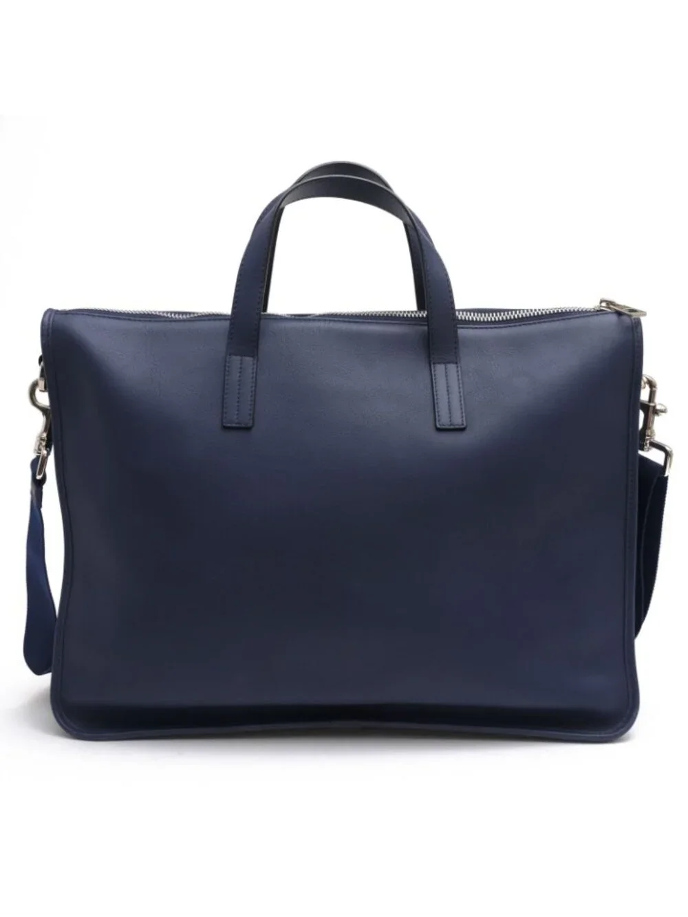 Loewe Briefcase Business Leather Navy 358.29 New Toledo Wide New Anagram